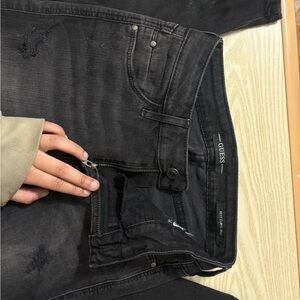 GUESS Men's Charcoal Skinny Jeans